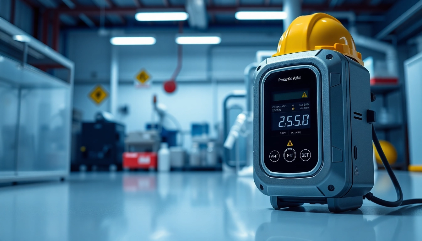 Monitor the environment with a Peracetic Acid gas detector ensuring safety in industrial settings.