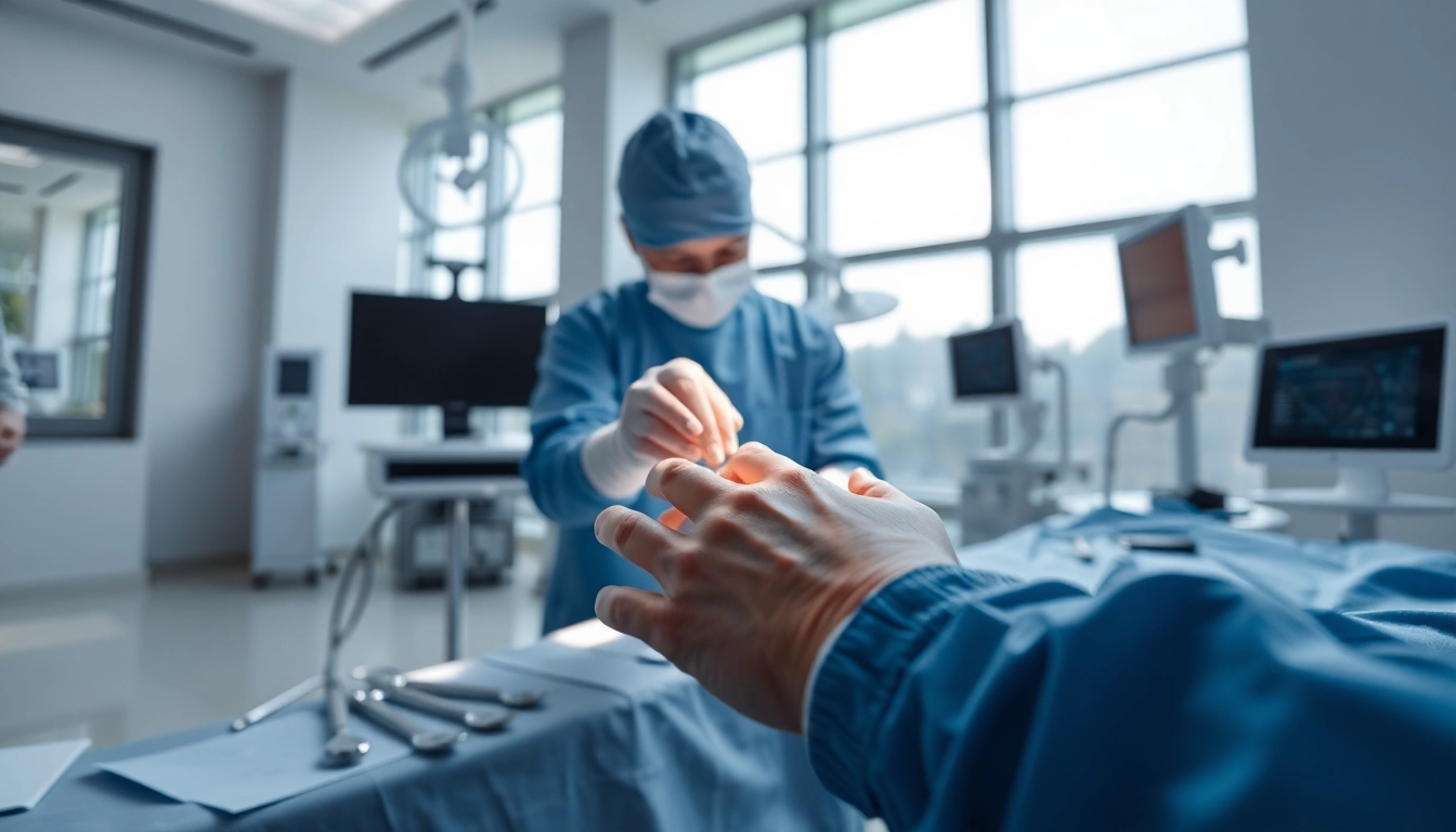 Behandlung von Handchirurgie Braunschweig durch einen Spezialisten im Operationssaal