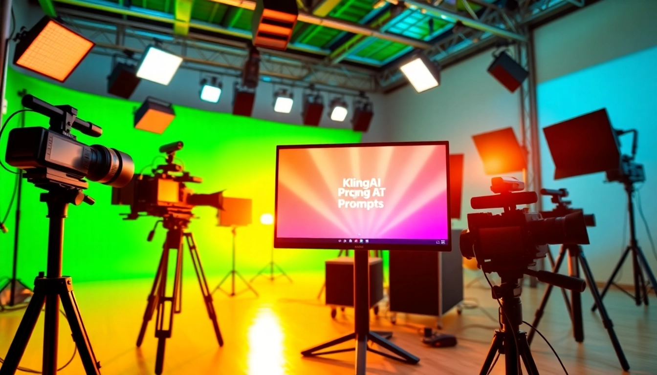 Generate stunning visuals using KlingAI Prompts in a professional video production studio.