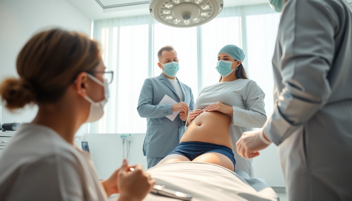 Bauchdeckenstraffung Braunschweig: Chirurg erklärt den Eingriff in einer modernen Klinik.